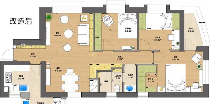 95平米三居室,一进门就被迷住,全屋太温馨、太漂亮了