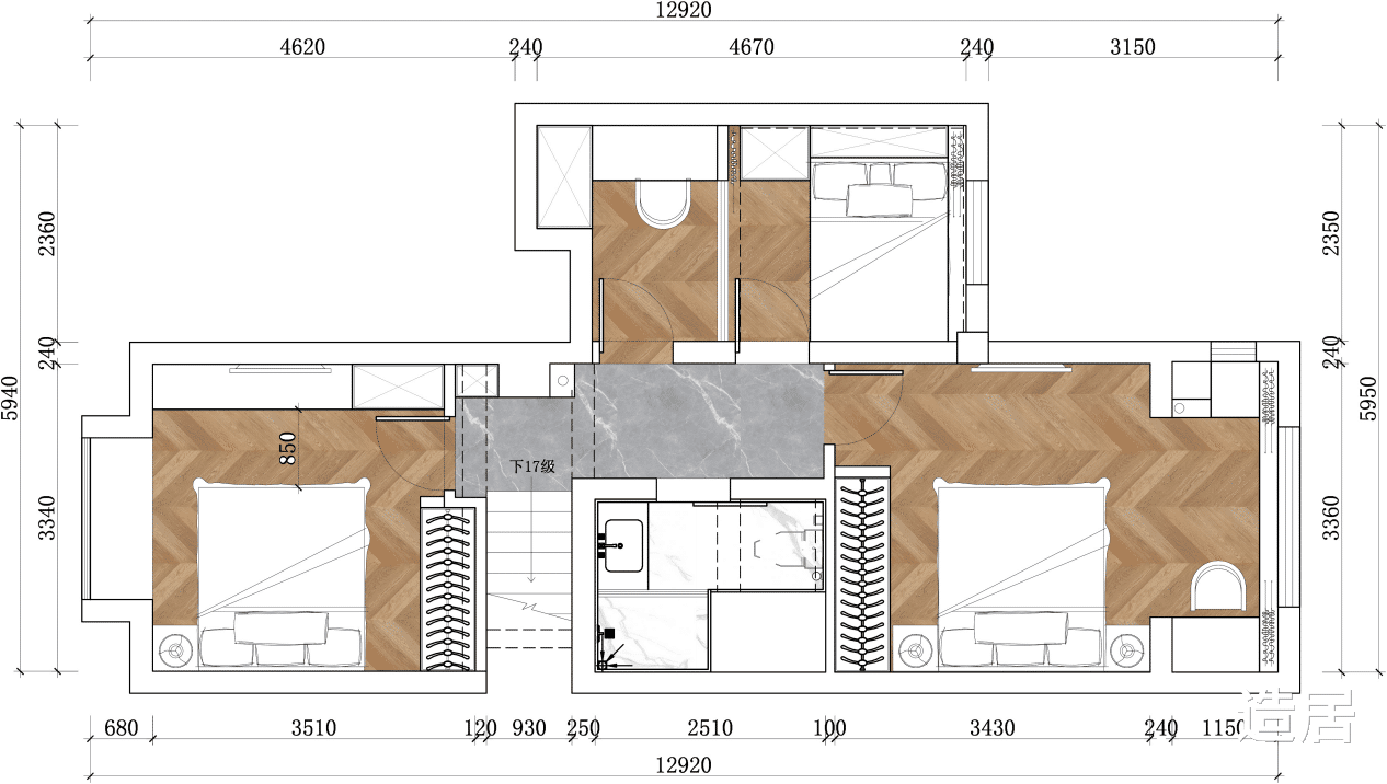 这套90㎡复式三居室,满屏皆是阳刚之气
