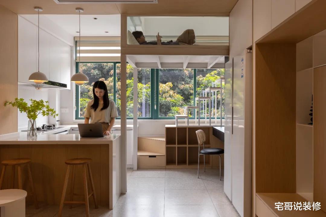 35㎡小宅住下一家3口,竟然有2室1厅,还有书房和4分离的卫生间!