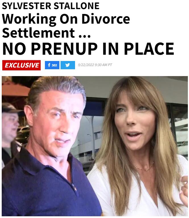 珍妮弗|史泰龙28亿财产分割细节:没签婚前协议,女方或将拿走大部分