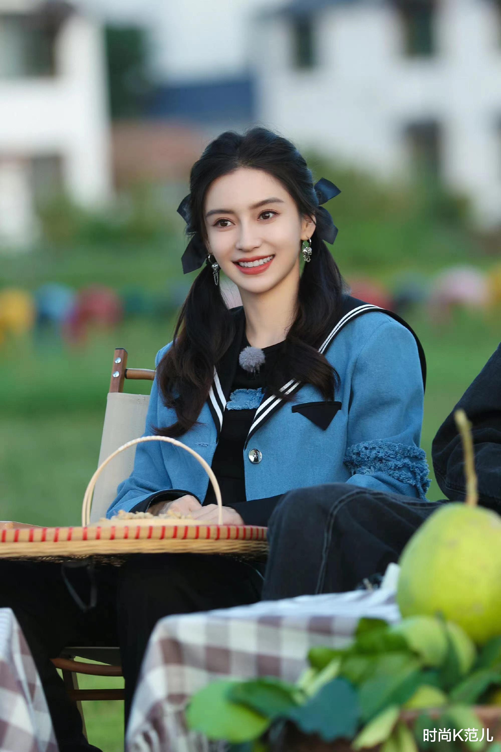 发型 Angelababy发型好圈粉，扎双马尾甜美又减龄，美回18岁
