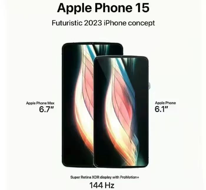 算法|iPhone15渲染图曝光：“留边”前摄+滚轮音量键，还有144Hz高刷