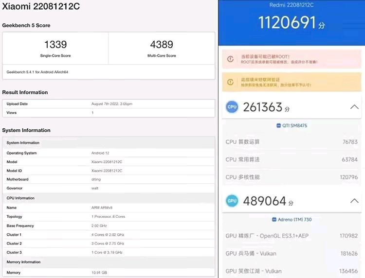 CPU|疑似Redmi K50至尊版的跑分出炉，搭载骁龙8+处理器