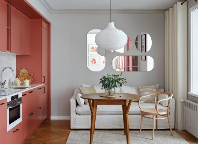 在46平小公寓,做自己生活的主角,有衣帽间还有西瓜红橱柜与窗帘