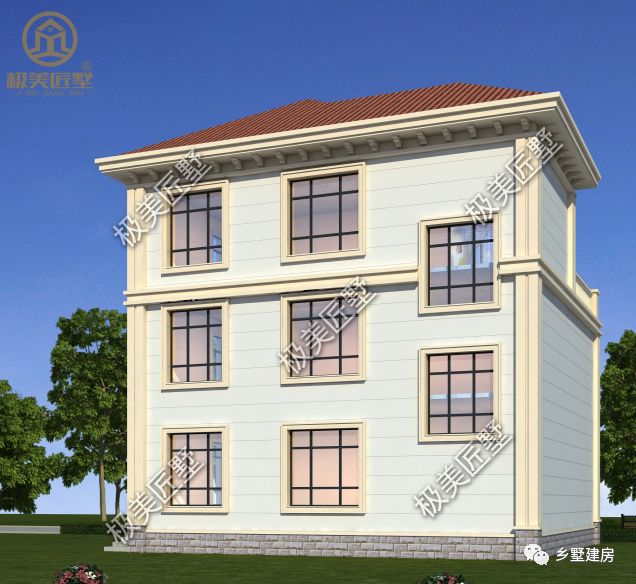 造价30W，11.6X10.3米简欧风格别墅，属于家的惬意和温馨