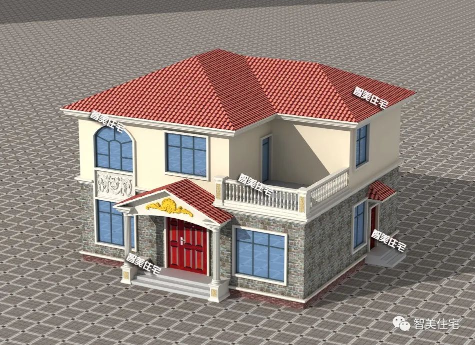 农村建房花样多,花20来万做一栋小别墅,房子漂亮也不太费钱