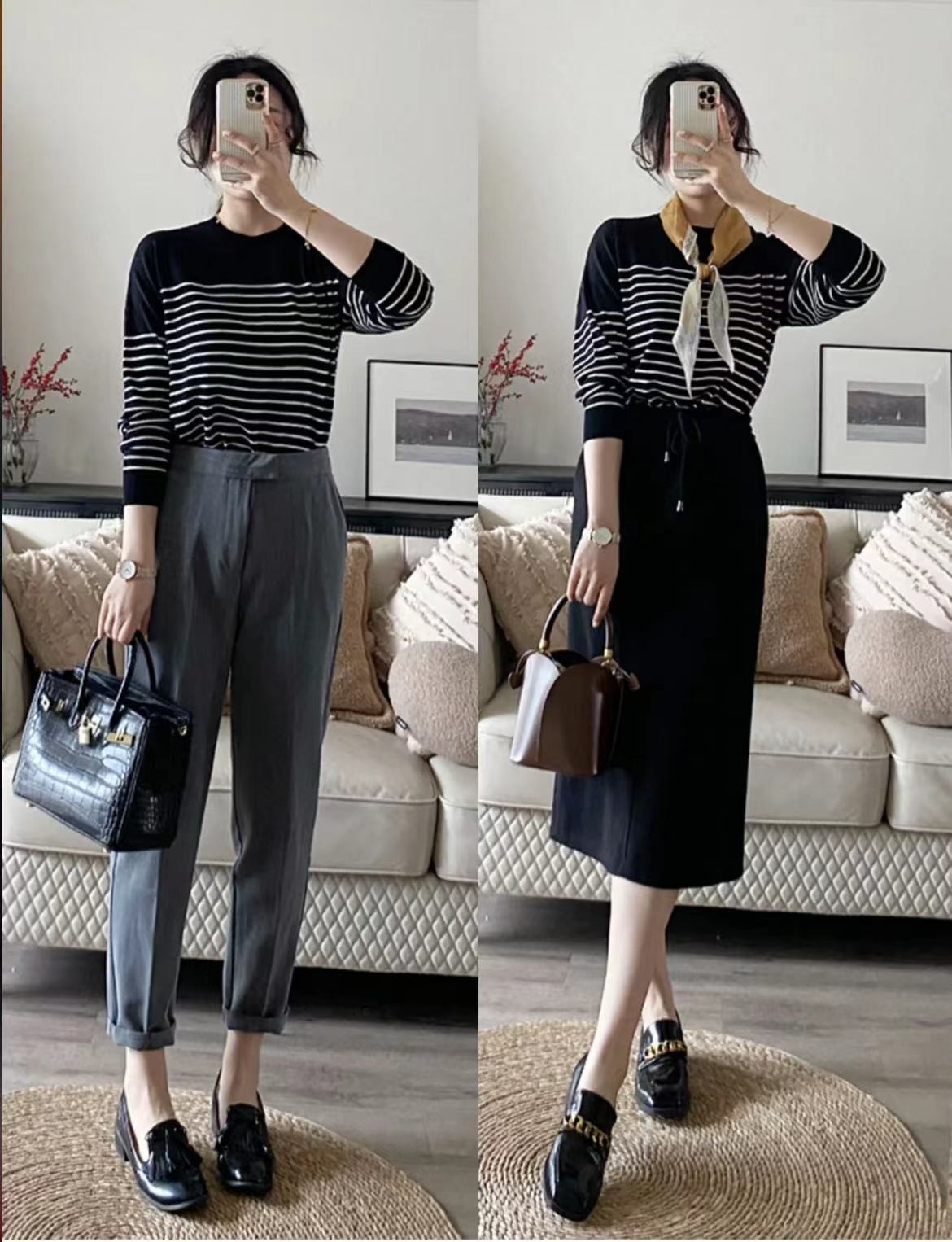 穿衣搭配|春季职场穿搭示范:同一件上衣随意搭裤子、裙子,怎么穿都美