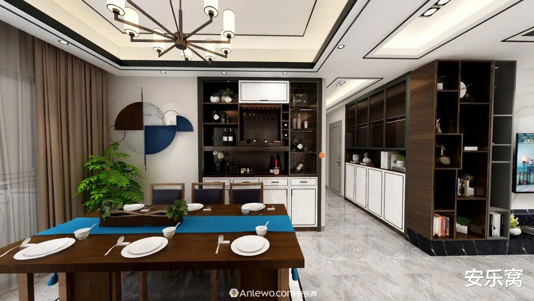 ANLEWO|118㎡现代新中式,原来可以这么设计,新派雅趣!
