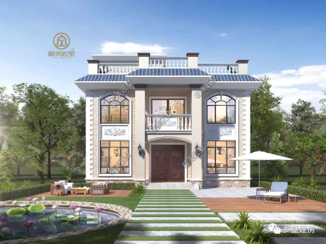 五款对称设计的别墅,方正又大气,符合我们中式审美