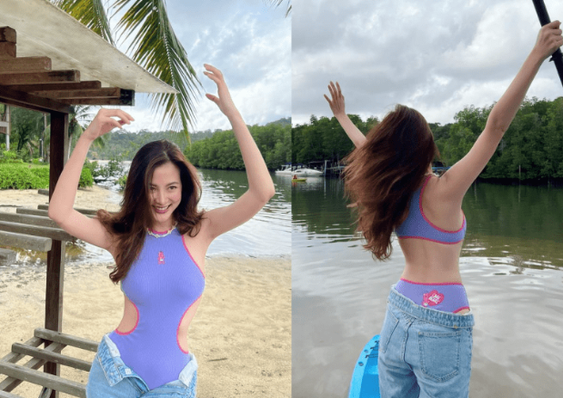 |泰国女星“小水”：穿露背泳衣，大秀好身材，29岁仍单身