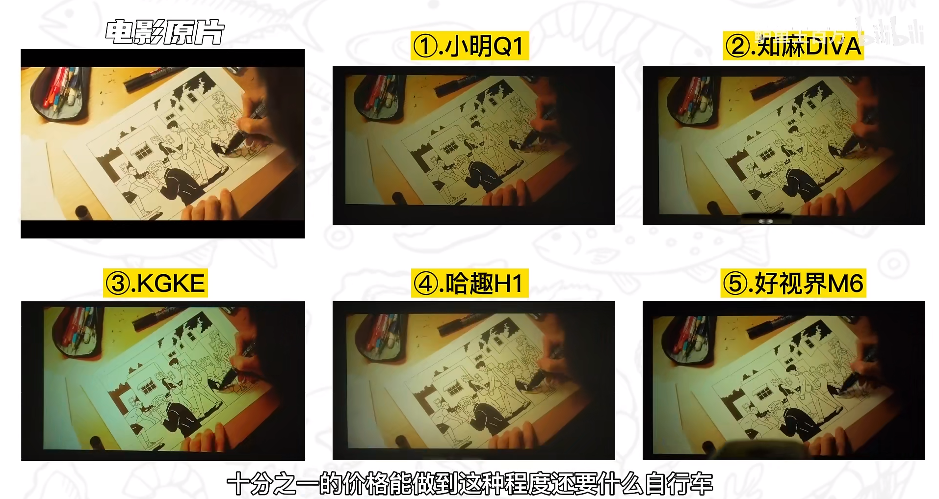 投影仪|不到1000的投影仪居然画质这么好？B站博主实测5款热门机型