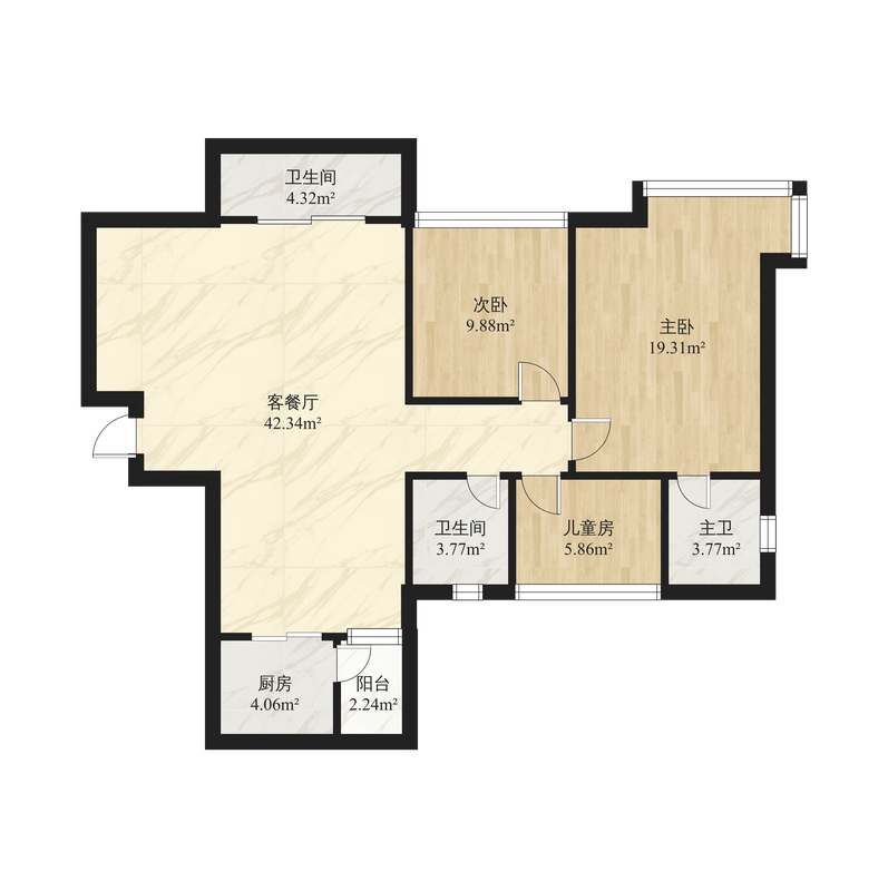 125㎡新中式风格案例,现代轻奢之雅居