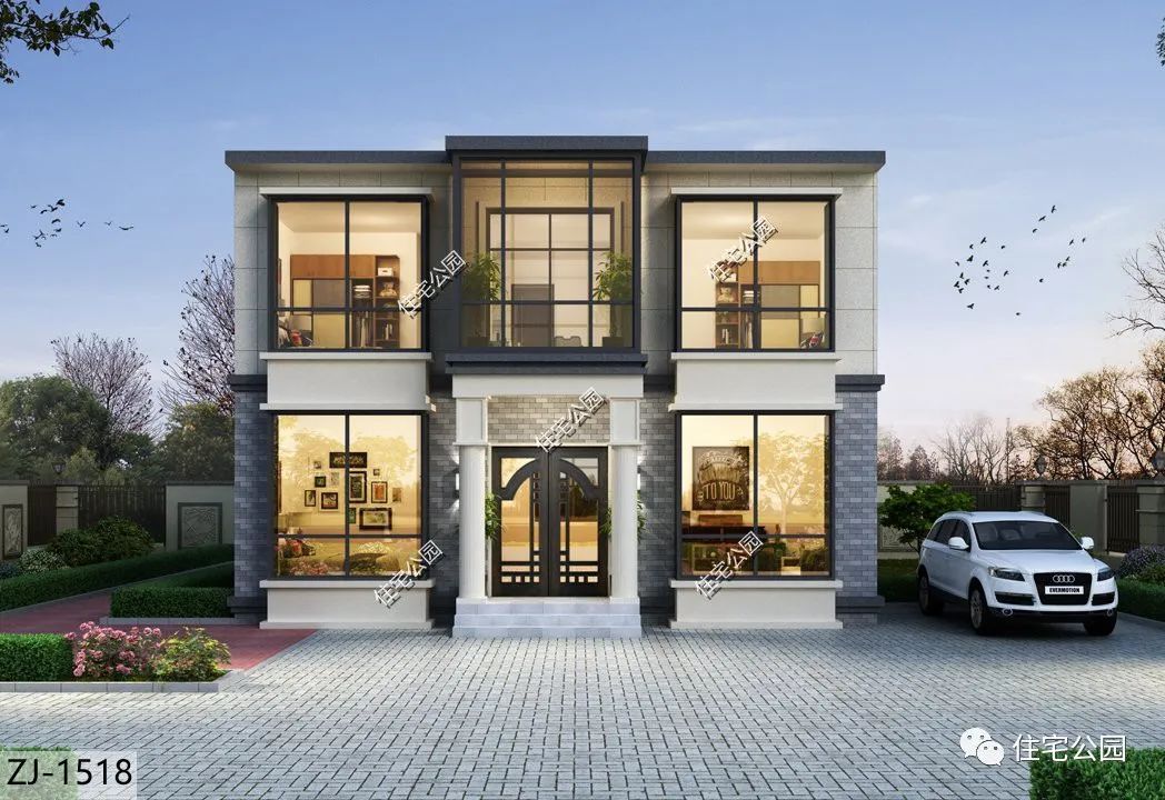 10套带平屋顶的农村别墅图纸,施工方便、节约预算