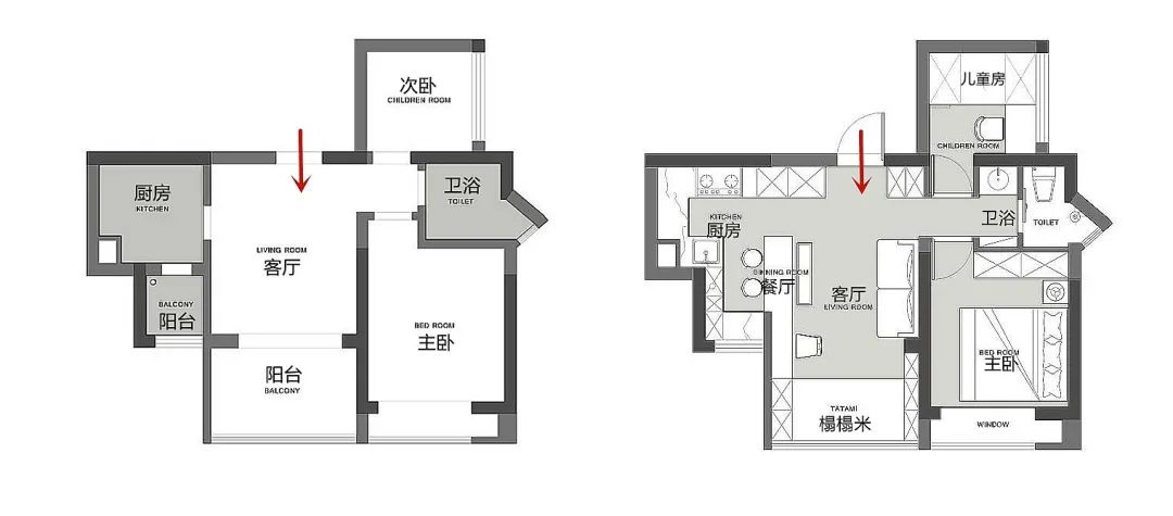 60m2小户型,日式风格+无主灯设计,几乎把小空间的利用率发挥到了极致