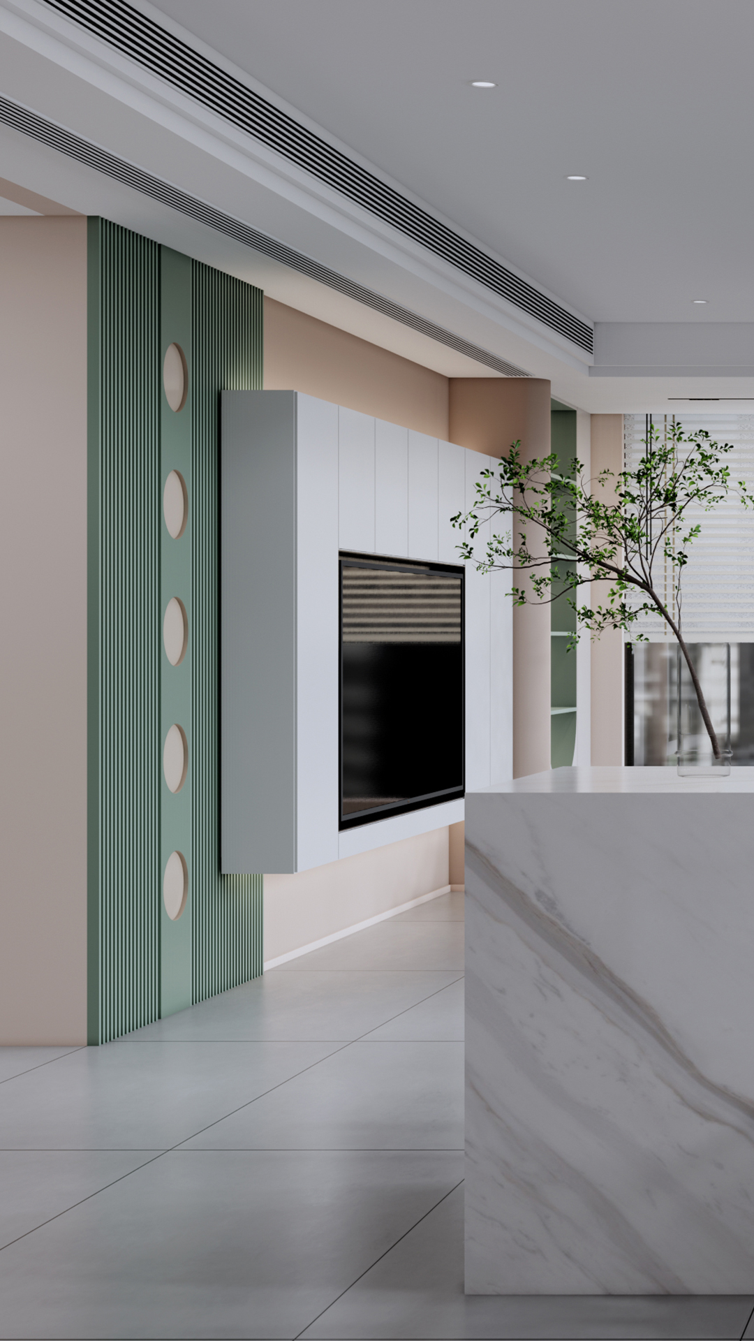 172㎡现代奶咖风，春日里的温柔