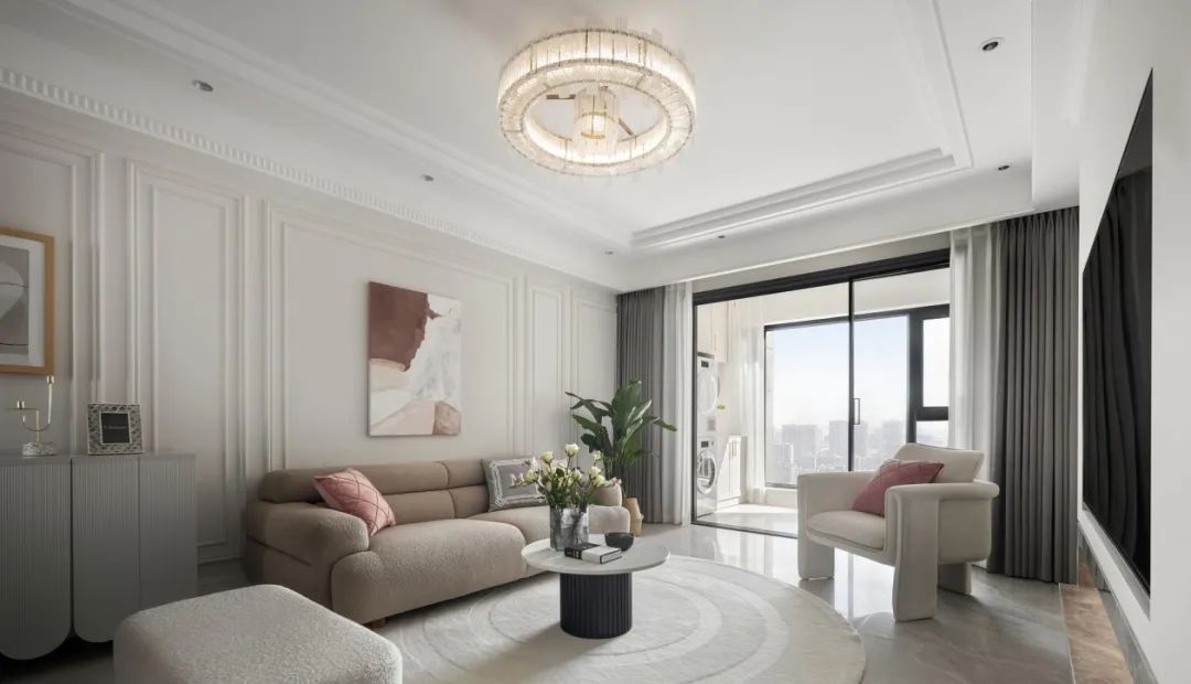 116m2温馨美式风:绅士灰+淑女粉的搭配,时髦到起飞了!