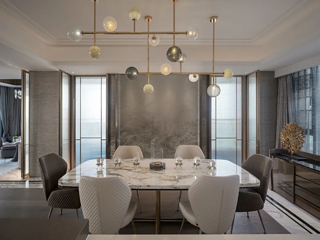 374㎡现代大平层,华丽时尚的空间,朴素质感好高档