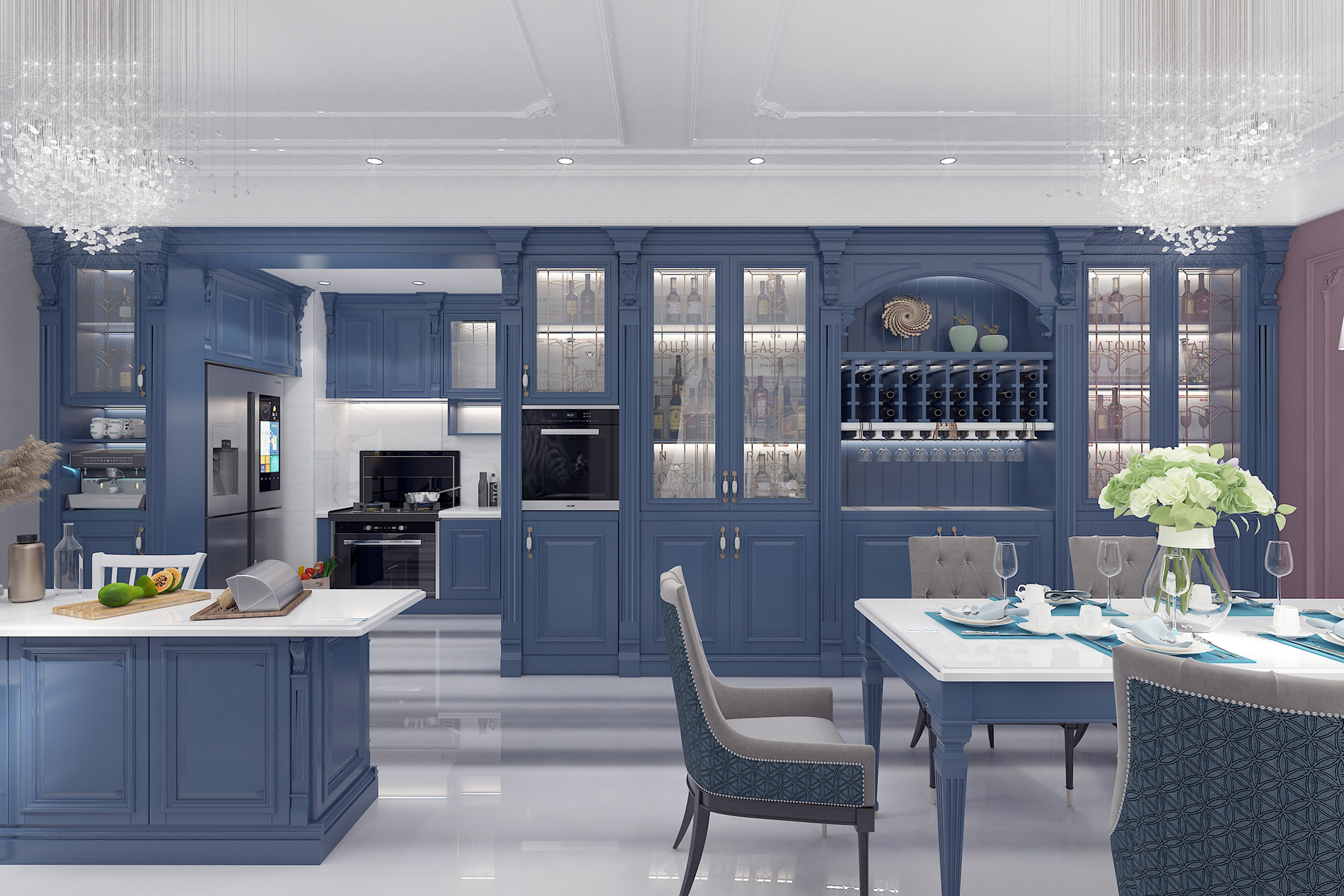 【鲁班装饰】舒邦小镇230m2法式风格 优雅矜贵