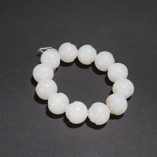 翡翠|和田玉籽料莲花手串