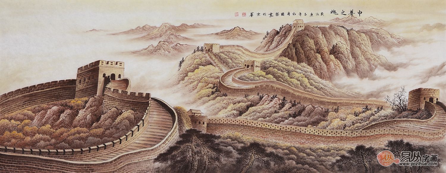 办公室|办公室挂什么? 李国胜山水画欣赏 办公室高雅挂画之选