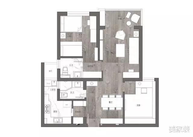 原木风的家居空间，简约大方，给孩子一个无忧无虑的童年