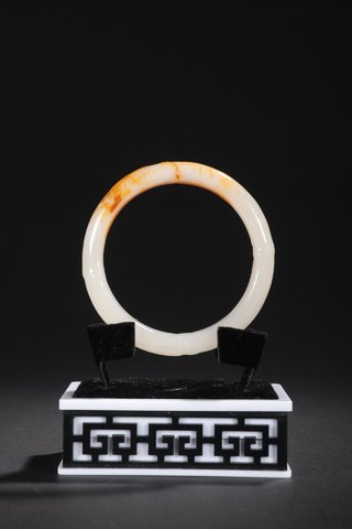 和田玉籽料|旧藏-和田玉籽料竹节纹手镯