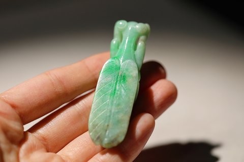 翡翠|清·翡翠螳螂