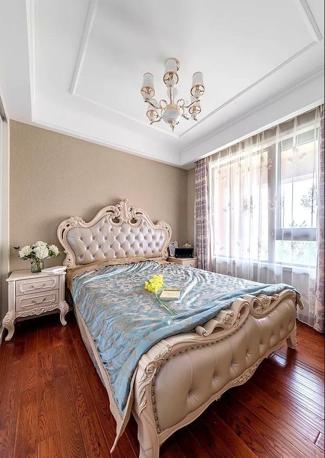 117㎡简欧三居硬装花18万,电视墙装大理石,好看不是没有原因的