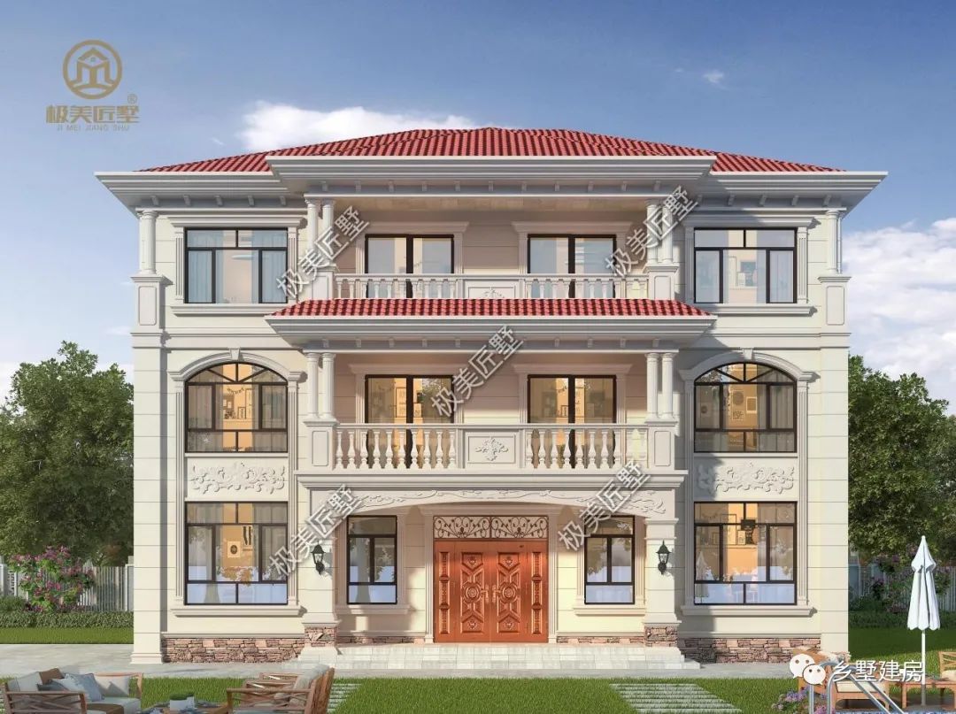 感受对称美,5款讲究对称设计的自建房,总有一款让你心动