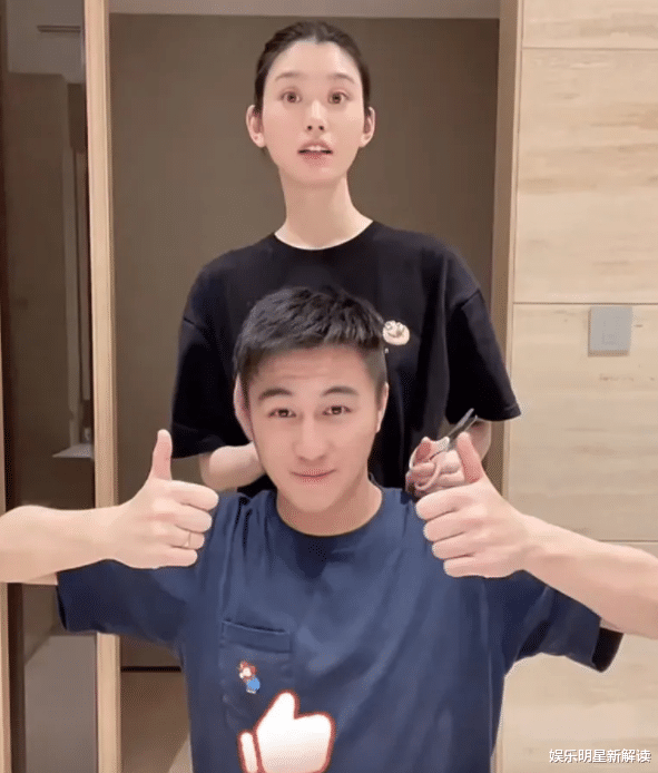 奚梦瑶|奚梦瑶晒居家隔离生活！亲自为何猷君理发，肚子凸起疑怀三胎