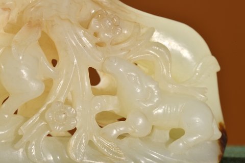 和田玉籽料|和田玉籽料三羊开泰摆件