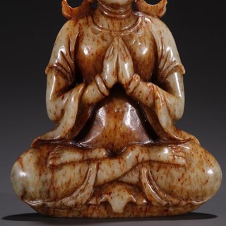 |旧藏·和田玉观音摆件