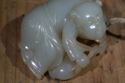 |舊藏和田玉“童子献寿”