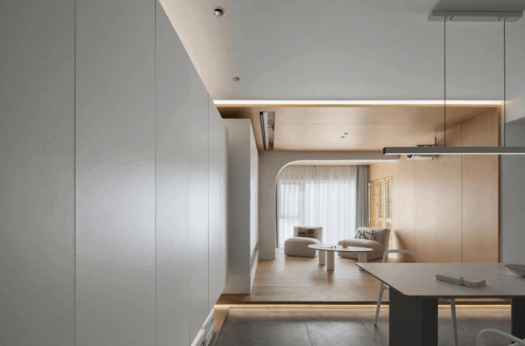 户型改造丨78㎡精装房改造,客厅变成木盒子的房子见过没?