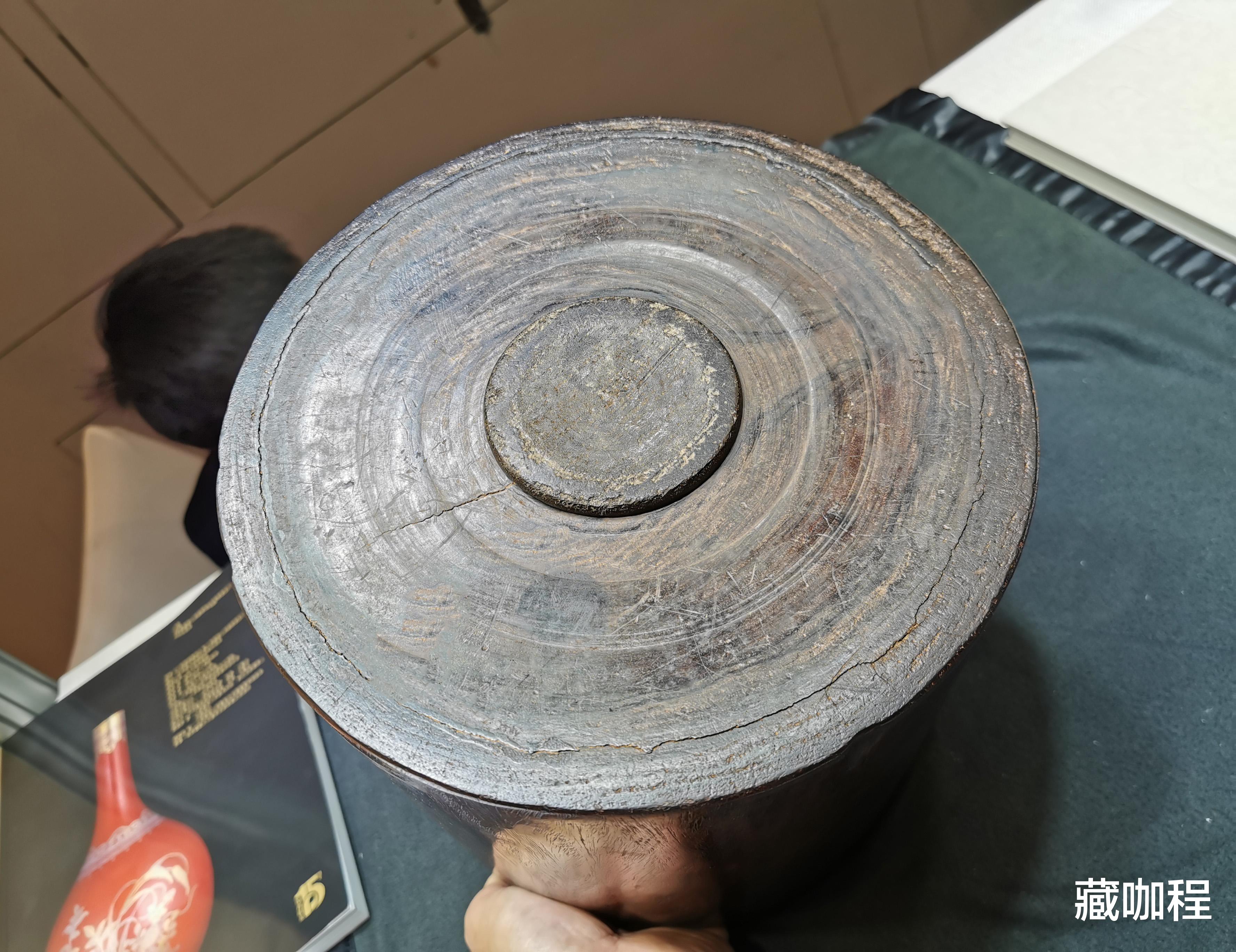 笔筒|口径大于高度，清黄花梨笔海整挖配活脐