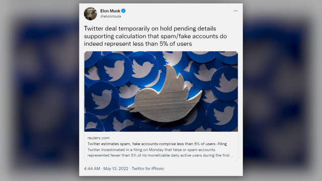 Twitter|马斯克头疼了，推特交易遭“搁置”