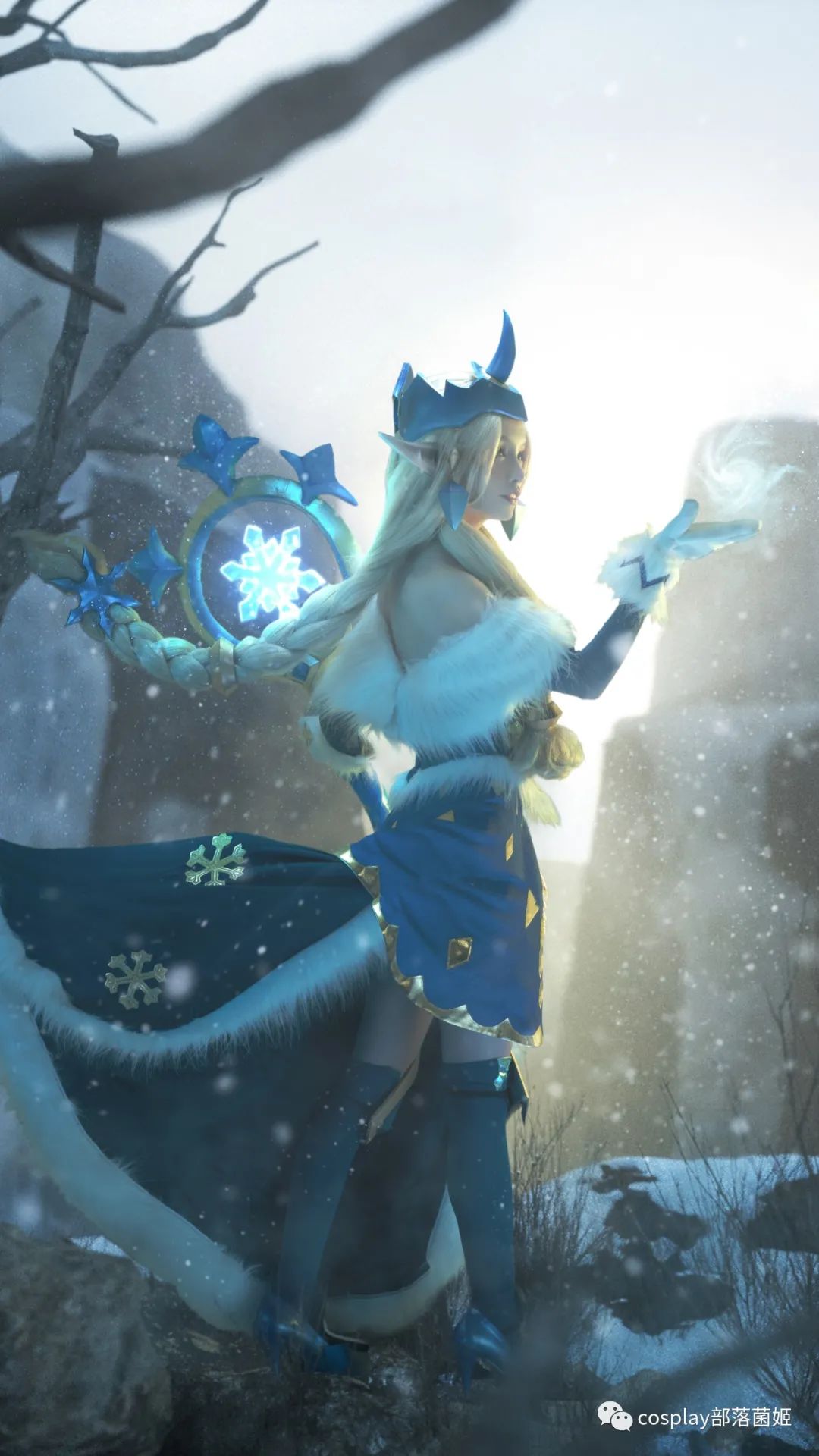 |cos：英雄联盟寒境仙灵索拉卡cos正片@落切