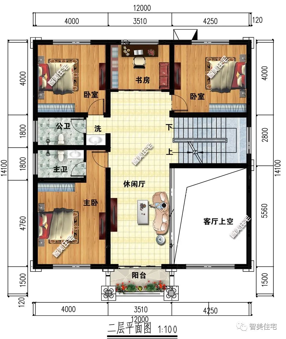 杭州|面宽12米带挑空客厅的别墅，整体造型很大气，中意它一点不奇怪