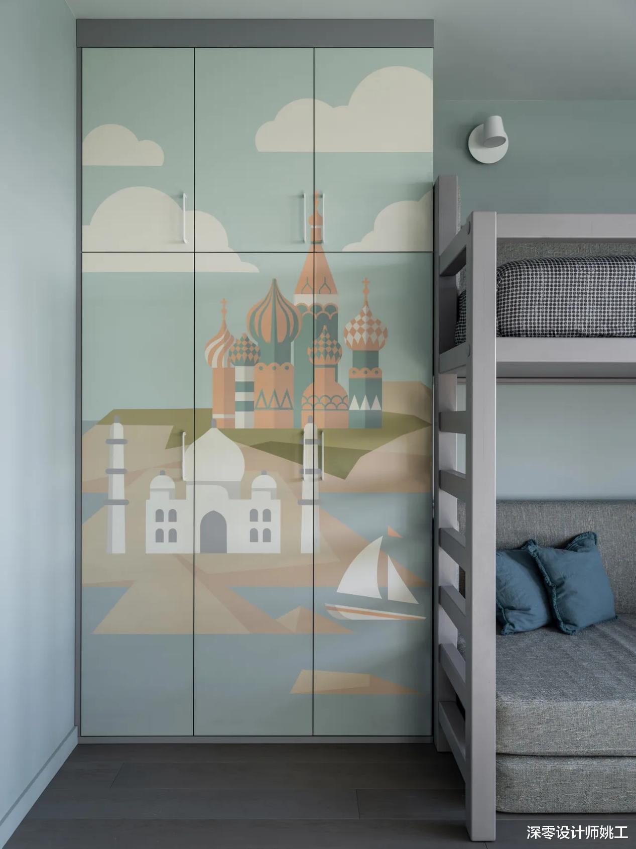 130㎡极简风两居室,灰色贯穿全屋,黑色作点缀,现代又不失档次感