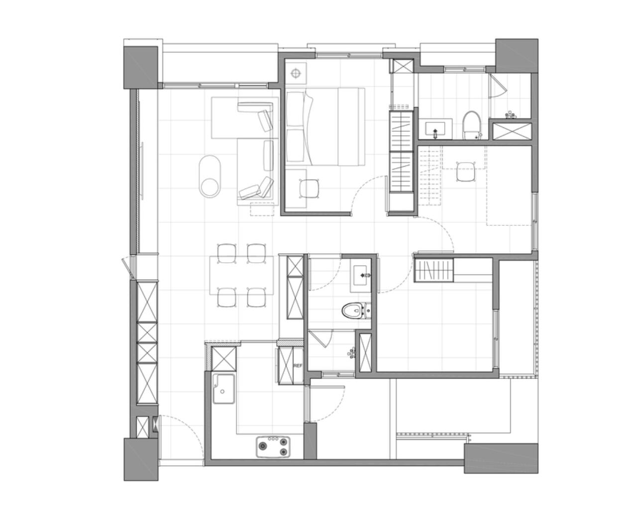 往往越省钱的装修，其实越实用，看她66㎡小家，一进门就很清爽