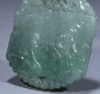 翡翠|清代:翡翠雕·闲云野鹤玉佩