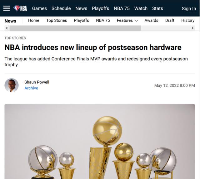 MVP|重磅！NBA新增东西决MVP 四传奇命名四奖杯 总冠军等奖杯重新设计