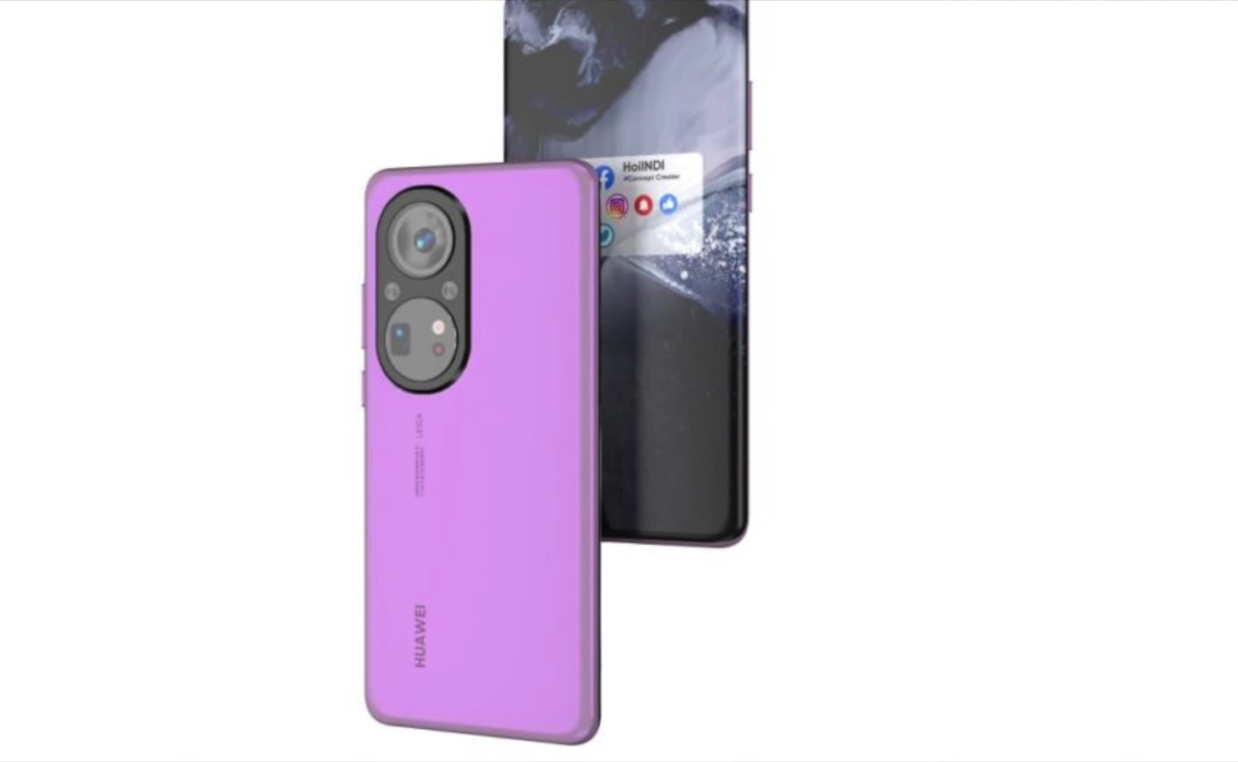 华为|华为 P60 Pro渲染图曝光：玫瑰红设计，背面四个摄像头