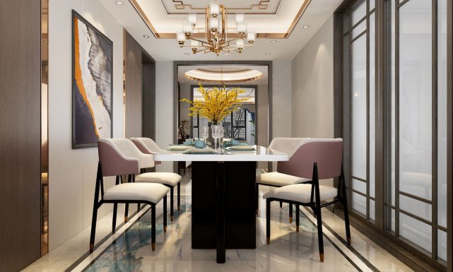 175平中式风四居室,被中式之美包裹的客厅落落大方