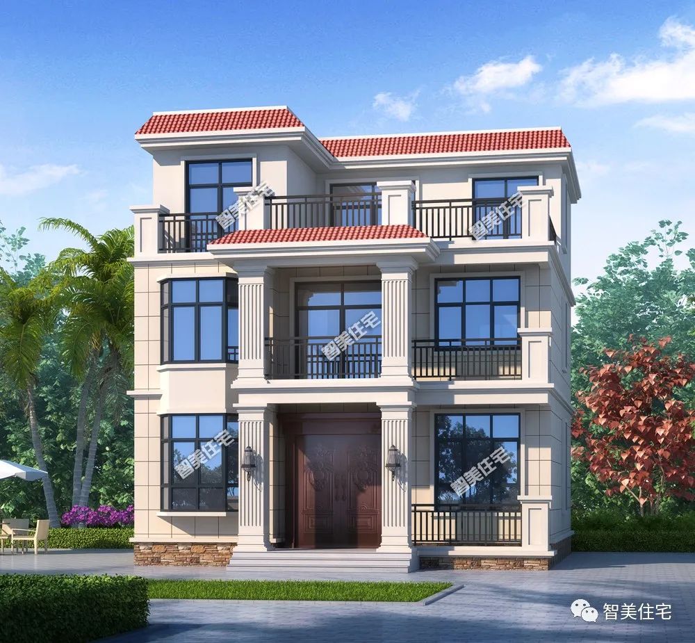 省钱又能做得很漂亮，建房选择平屋顶，这种做法已在农村流行开了