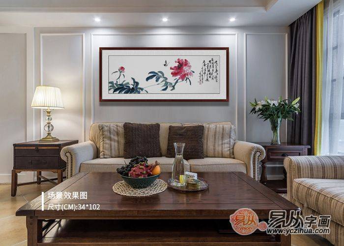 客厅挂画 挂花鸟国画 拥有高雅清新之家