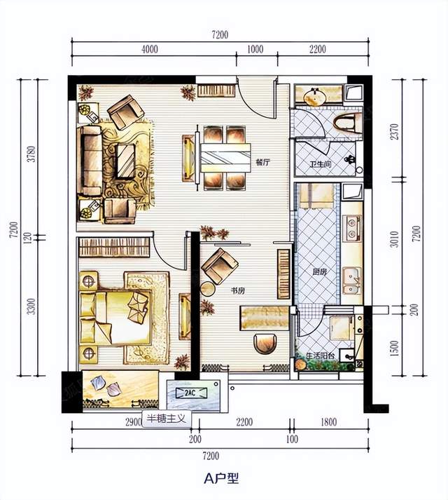 65平北欧风一居室十分简约,让空间延展更大的空间