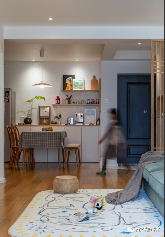 85㎡两室旧房改造，三口日式温暖家