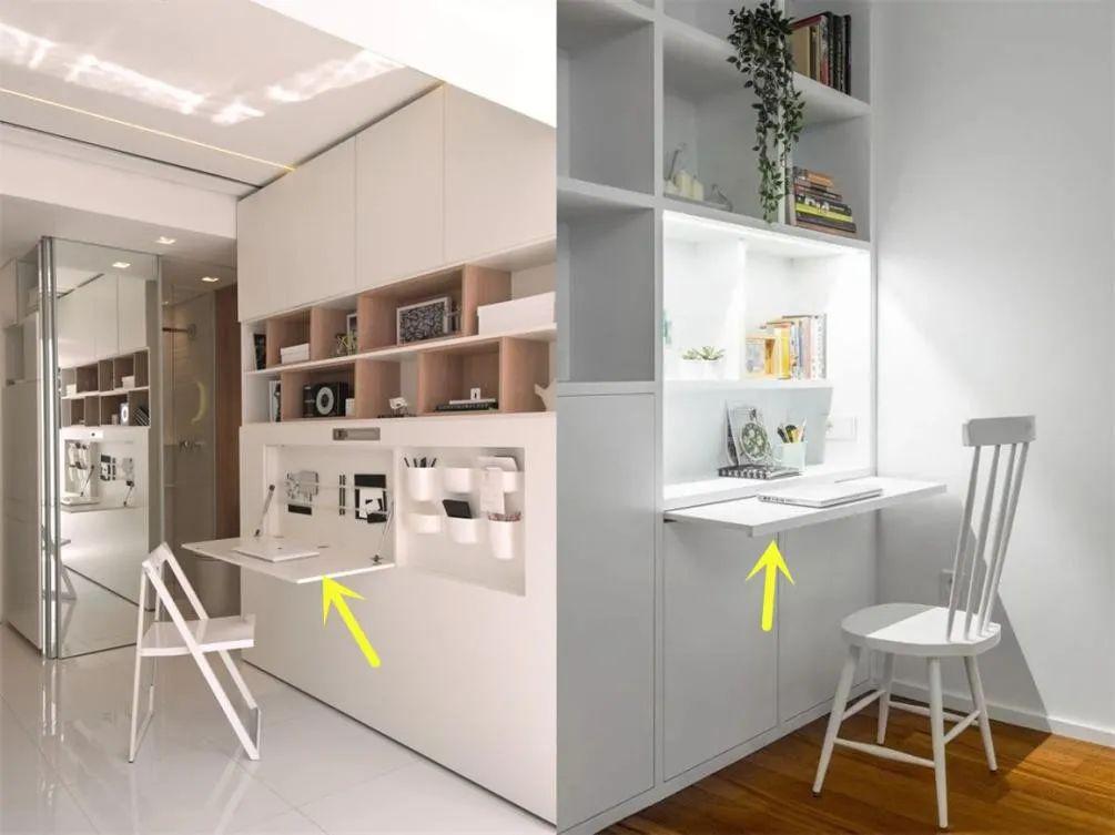 书桌+柜子一体化,预留1m空间是前提,小卧室也能迎刃而解!