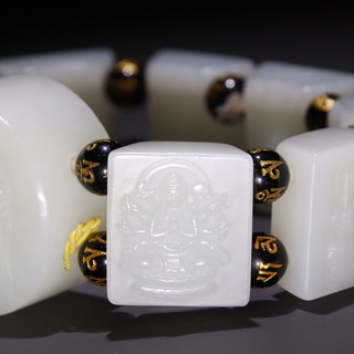 守护神之保险调查|旧藏 和田玉雕八大守护神手串
